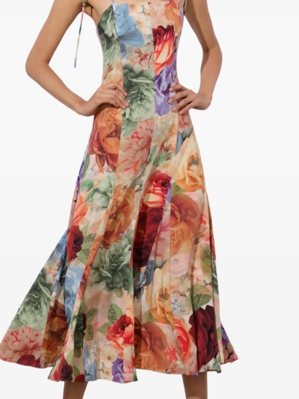 Alice + Olivia Jeanette Storm Floral Midi Dress - Picture 7 of 12